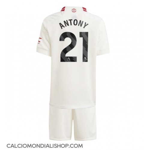 Maglie da calcio Manchester United Antony #21 Terza Maglia Bambino 2023-24 Manica Corta (+ Pantaloni corti)